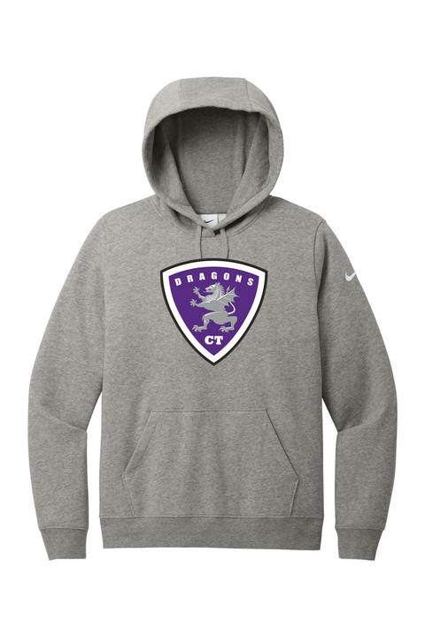 Nike Ladies Club Fleece Sleeve Swoosh Pullover Hoodie