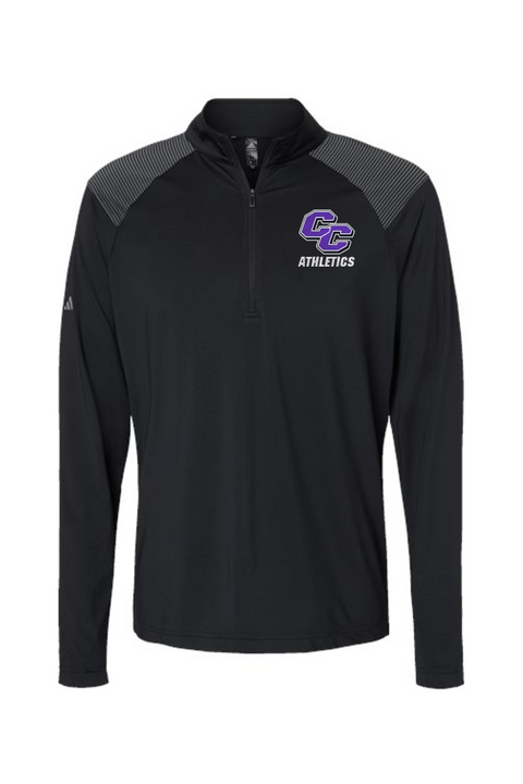 Adidas Shoulder Stripe Quarter-Zip Pullover