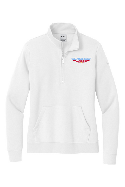 Nike Ladies Club Fleece Sleeve Swoosh 1/2-Zip