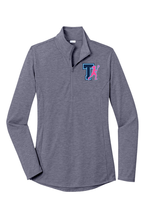 Sport-Tek Ladies PosiCharge Tri-Blend Wicking 1/4-Zip Pullover