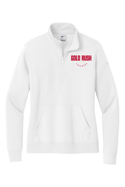 Nike Ladies Club Fleece Sleeve Swoosh 1/2-Zip