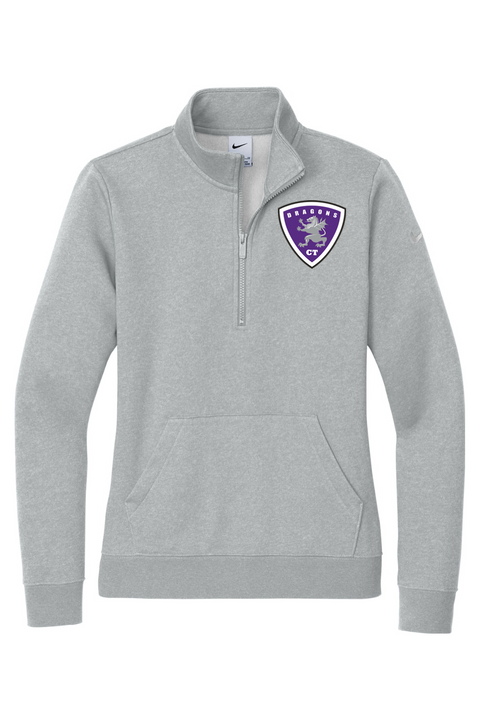 Nike Ladies Club Fleece Sleeve Swoosh 1/2-Zip