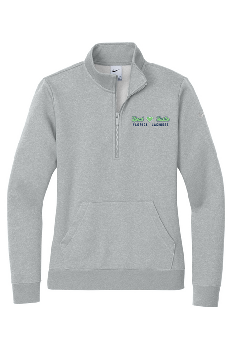 Nike Ladies Club Fleece Sleeve Swoosh 1/2-Zip