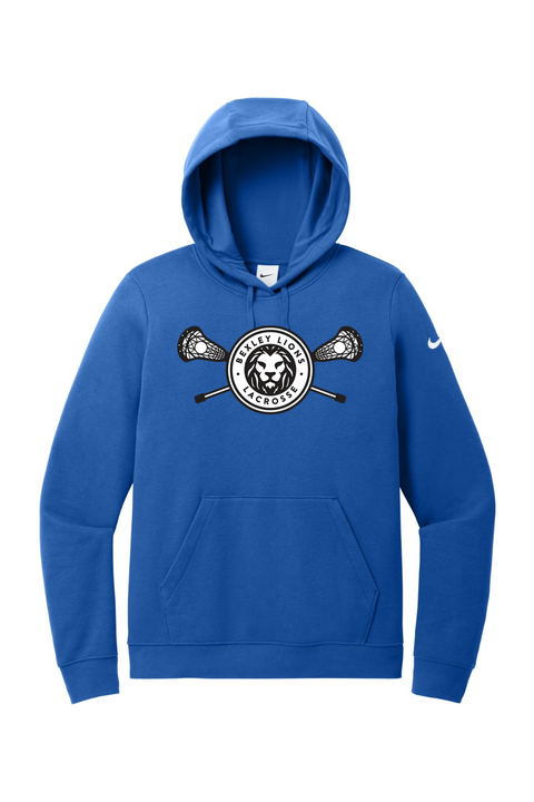 Nike Ladies Club Fleece Sleeve Swoosh Pullover Hoodie