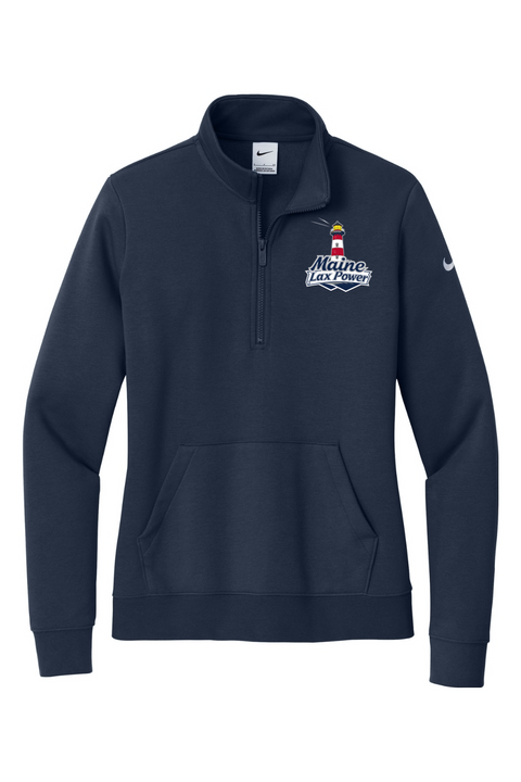 Nike Ladies Club Fleece Sleeve Swoosh 1/2-Zip