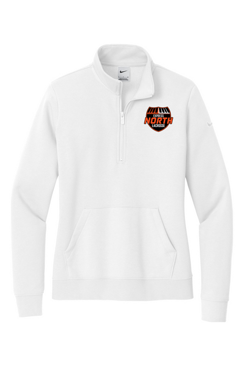 Nike Ladies Club Fleece Sleeve Swoosh 1/2-Zip