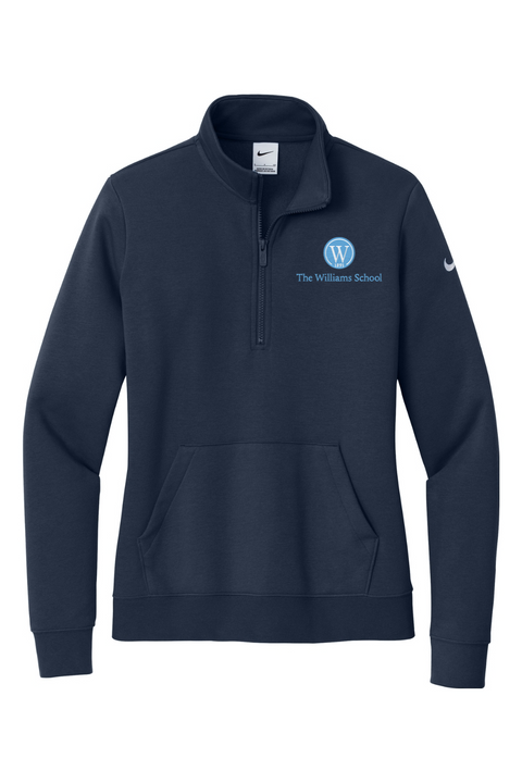 Nike Ladies Club Fleece Sleeve Swoosh 1/2-Zip