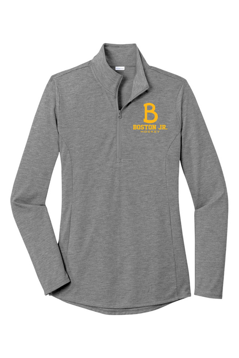 Sport-Tek Ladies PosiCharge Tri-Blend Wicking 1/4-Zip Pullover