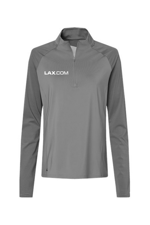 Adidas Women's Stripe Block Quarter-Zip Pullover