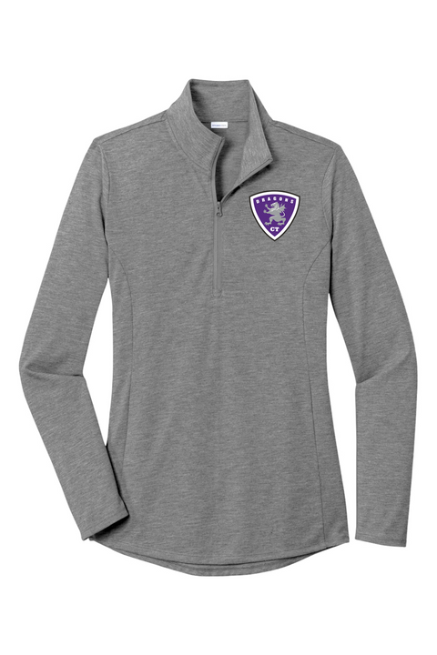 Sport-Tek Ladies PosiCharge Tri-Blend Wicking 1/4-Zip Pullover