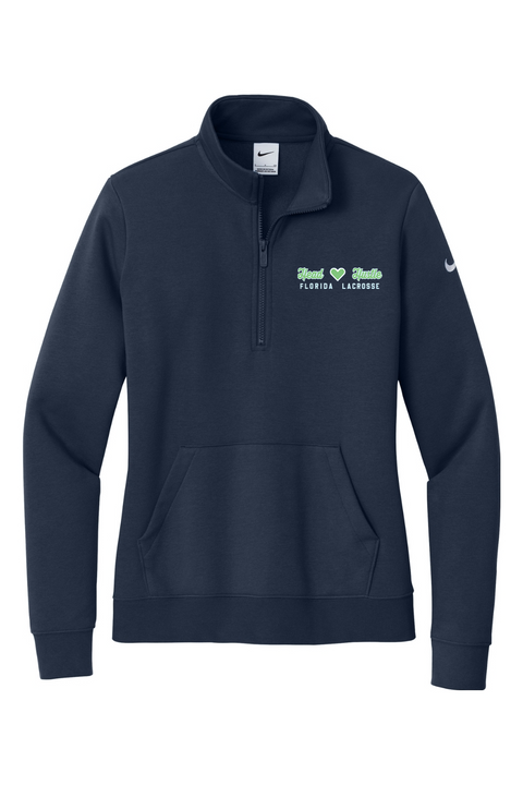 Nike Ladies Club Fleece Sleeve Swoosh 1/2-Zip
