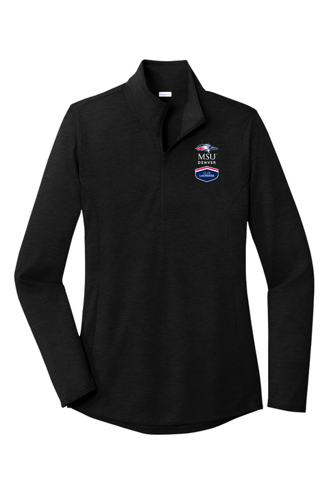 Sport-Tek Ladies PosiCharge Tri-Blend Wicking 1/4-Zip Pullover