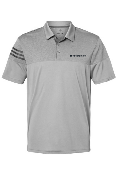 Adidas Heathered 3-Stripes Colorblocked Polo