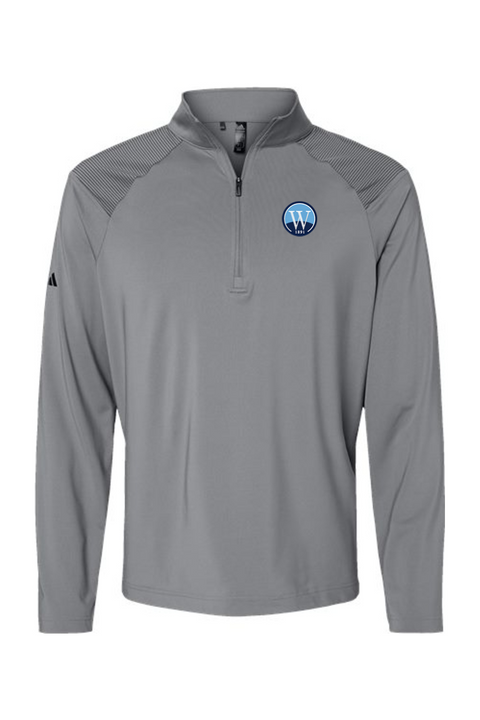 Adidas Shoulder Stripe Quarter-Zip Pullover