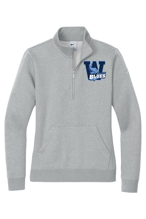 Nike Ladies Club Fleece Sleeve Swoosh 1/2-Zip
