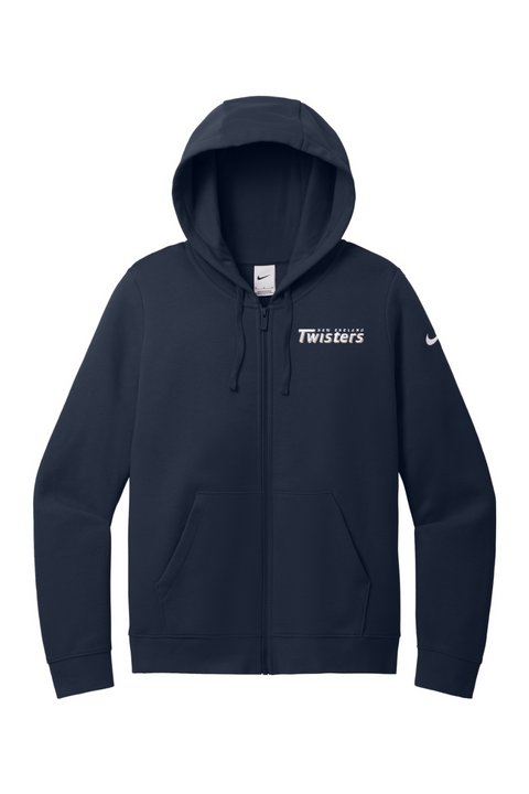 Nike Ladies Club Fleece Sleeve Swoosh Full-Zip Hoodie
