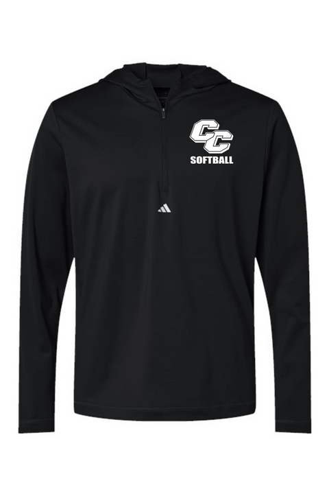 Adidas Lightweight Performance Quarter-Zip Hooded Pullover