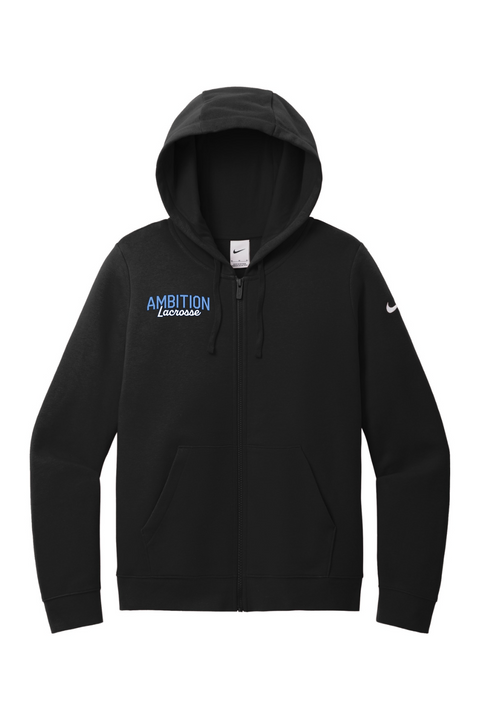 Nike Ladies Club Fleece Sleeve Swoosh Full-Zip Hoodie