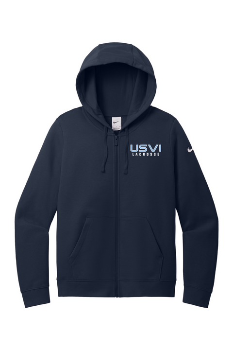 Nike Ladies Club Fleece Sleeve Swoosh Full-Zip Hoodie