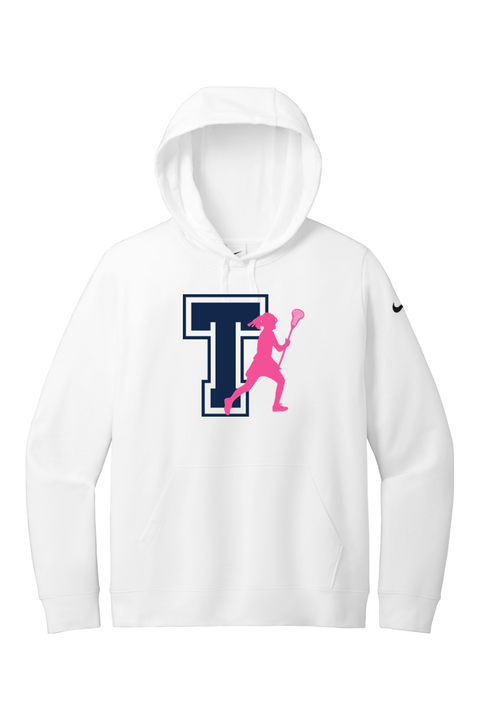 Nike Ladies Club Fleece Sleeve Swoosh Pullover Hoodie