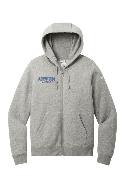 Nike Ladies Club Fleece Sleeve Swoosh Full-Zip Hoodie