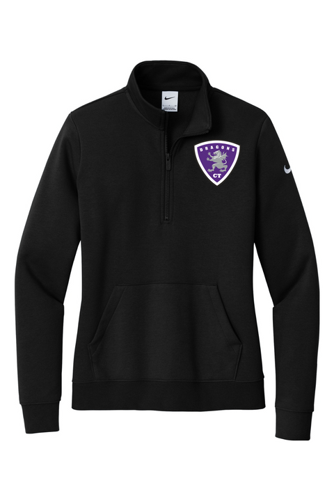 Nike Ladies Club Fleece Sleeve Swoosh 1/2-Zip