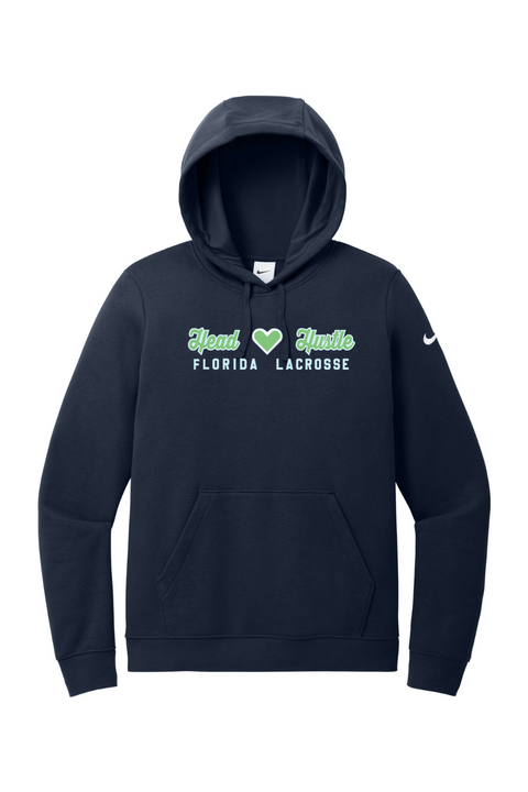 Nike Ladies Club Fleece Sleeve Swoosh Pullover Hoodie