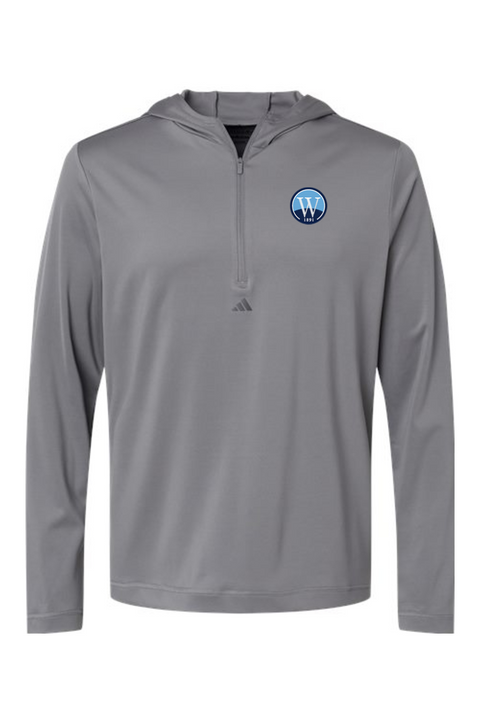 Adidas Lightweight Performance Quarter-Zip Hooded Pullover