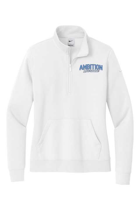 Nike Ladies Club Fleece Sleeve Swoosh 1/2-Zip