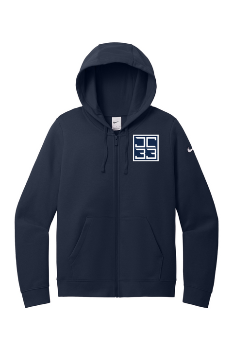 Nike Ladies Club Fleece Sleeve Swoosh Full-Zip Hoodie