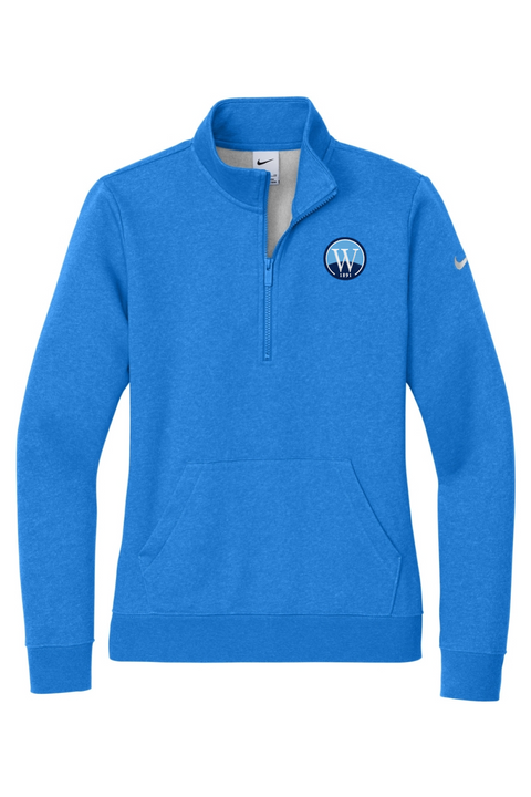 Nike Ladies Club Fleece Sleeve Swoosh 1/2-Zip