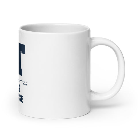 JT White glossy mug